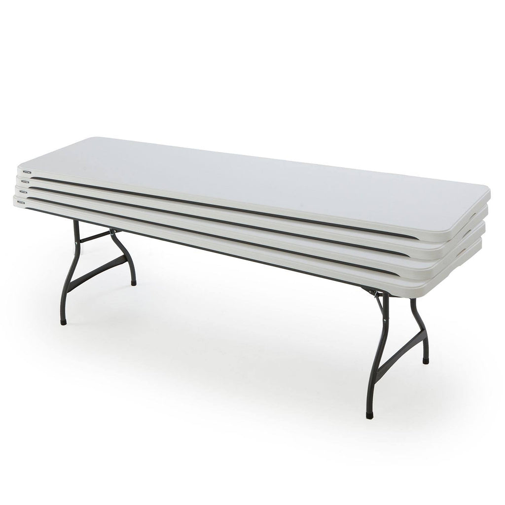 Lifetime 4-Pack Commercial Stacking 8 ft Folding Table ??White (80344)