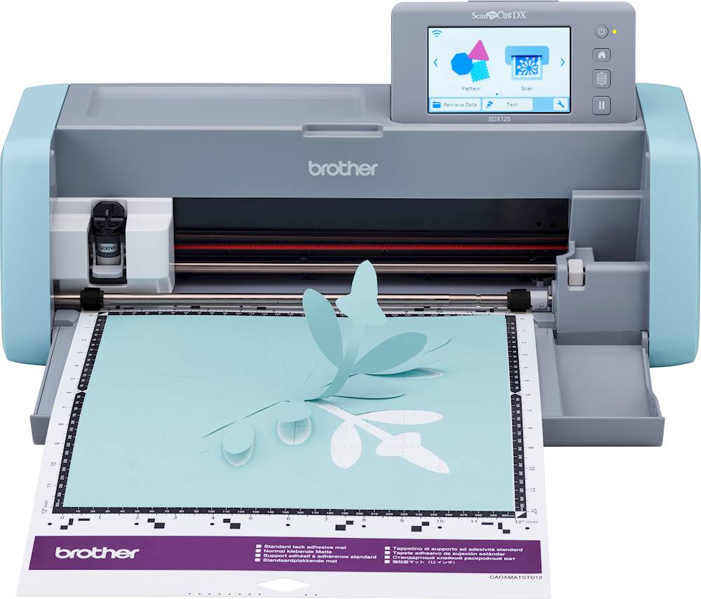 Brother - ScanNCut DX SDX125 Electronic Cutting Machine with Built-in Scanner - Grey/Aqua