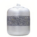 925 Sterling Silver Elegant Silver Floral Relief Decorative Jar with Honeycomb Texture and Artisan Lid Detail - Handicraft