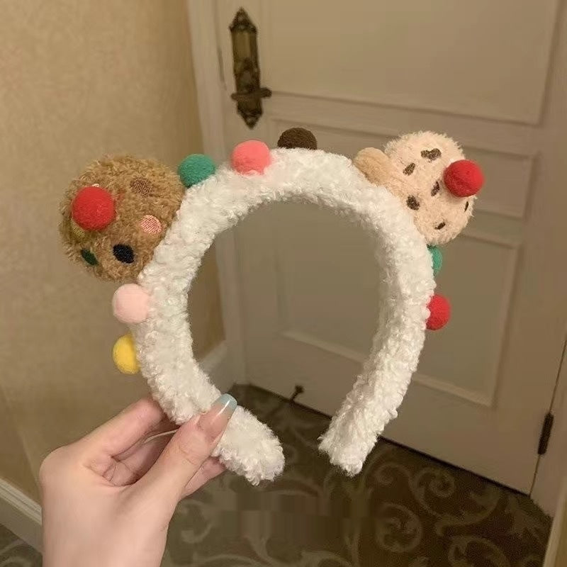 Cute Face Wash Hair Bands Female Cartoon Headwear Hair Band Headband Apply