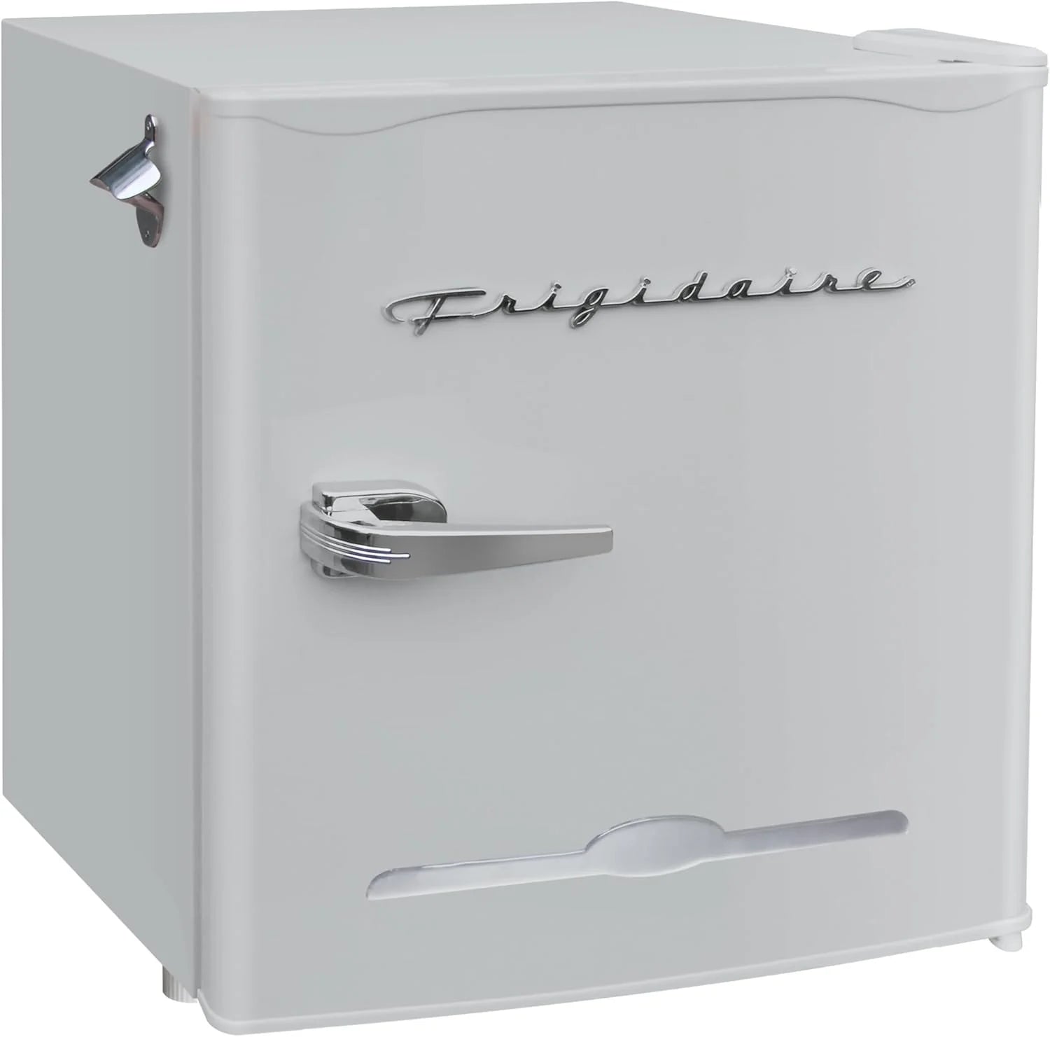 Frigidaire EFR176 Retro Compact Fridge with Chiller Mini Refrigerator with Built-in Bottle Opener for Office, Bedroom, Dorm Room or Cabin, 1.6 cu ft 16" D x 18" W x 18.5" H, Moonlight