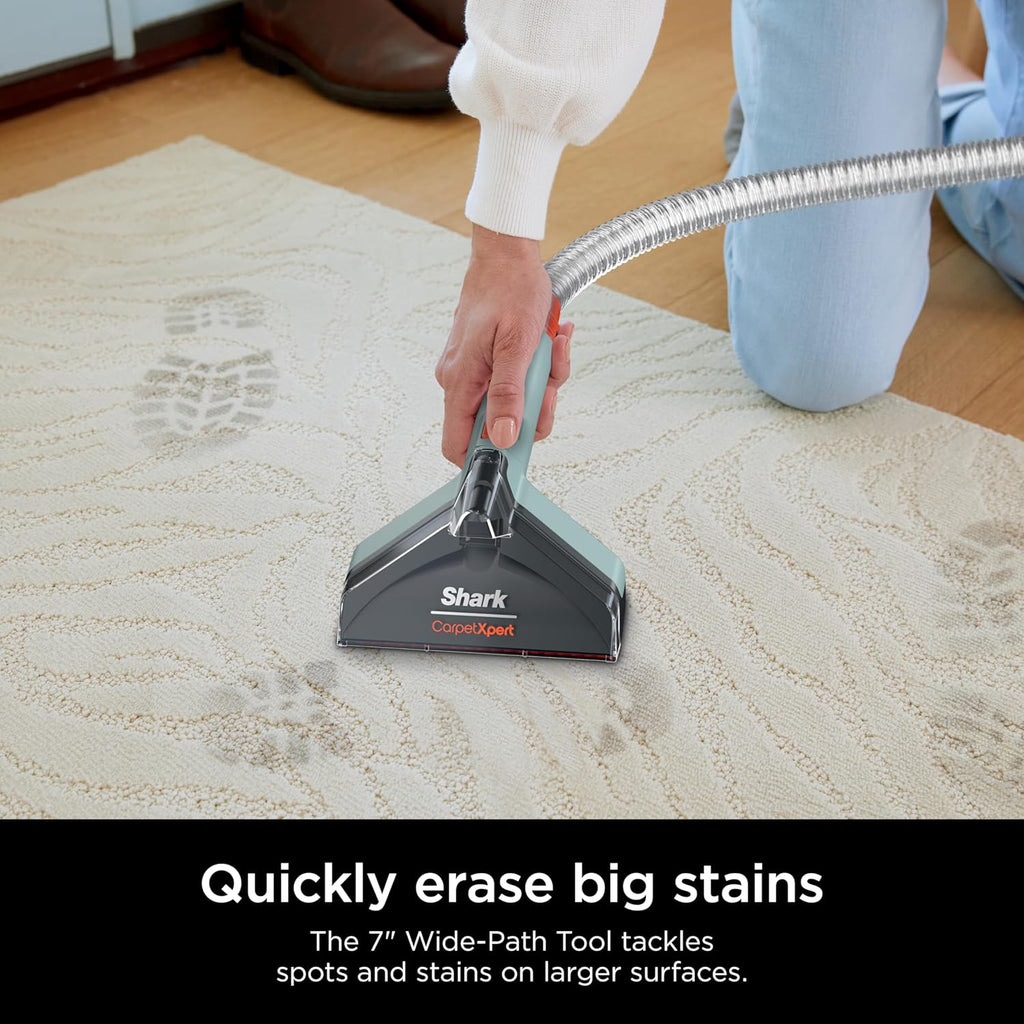 Shark CarpetXpert EX201 Carpet Cleaner, Cyan  C Deep Cleaning with StainStriker, Perfect for Pets, Includes Spot & Stain Remover Tools