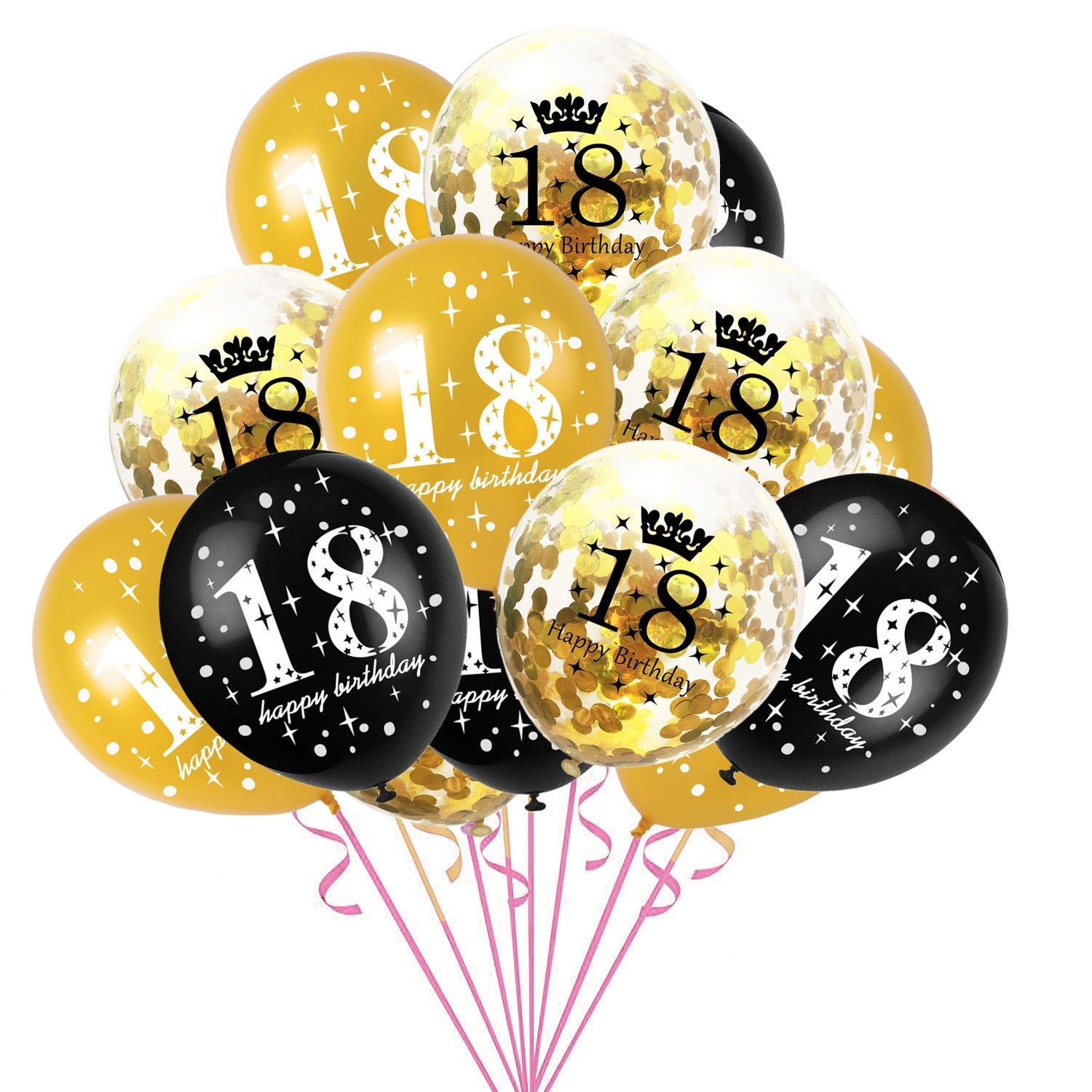Adult Birthday Party One Year Old Balloon Confetti Set Combo