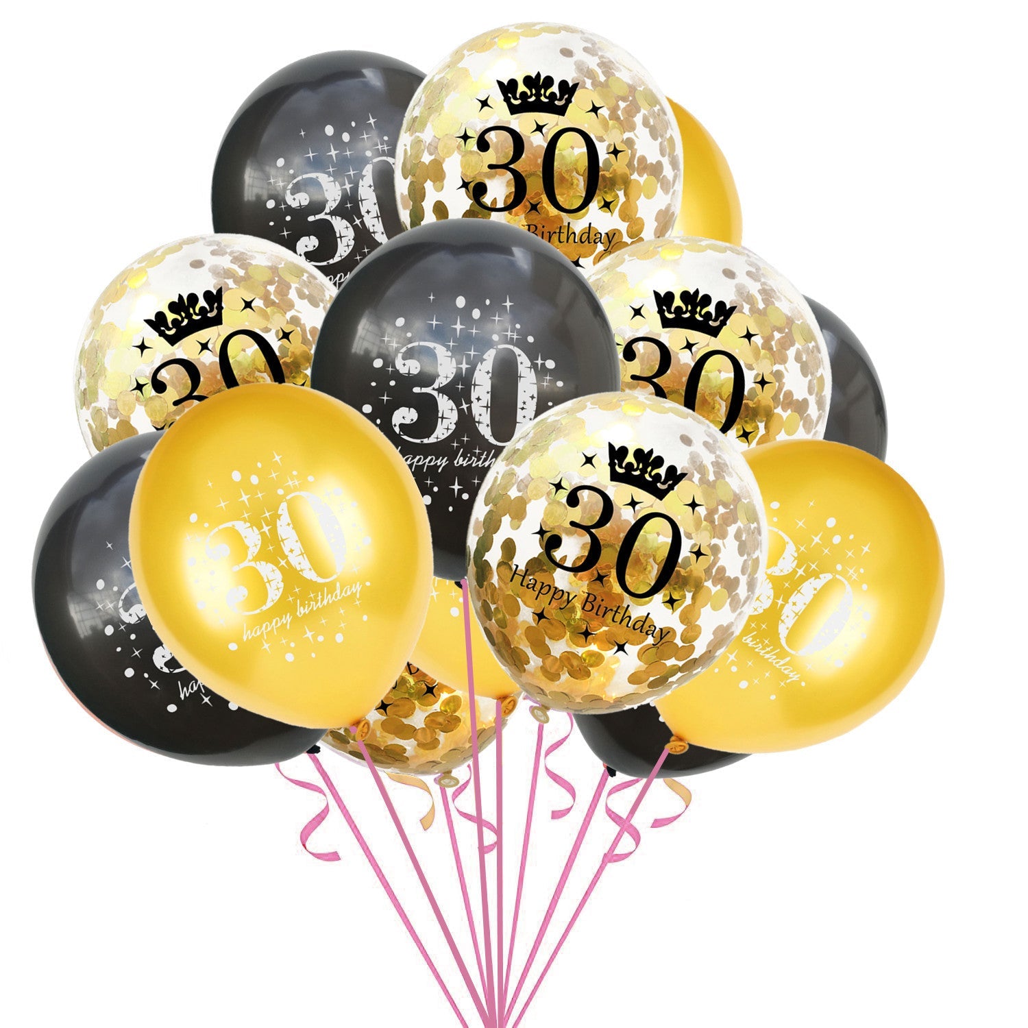 Adult Birthday Party One Year Old Balloon Confetti Set Combo