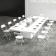 4 Pack Metal Folding Chairs with Plastic Seat and Back