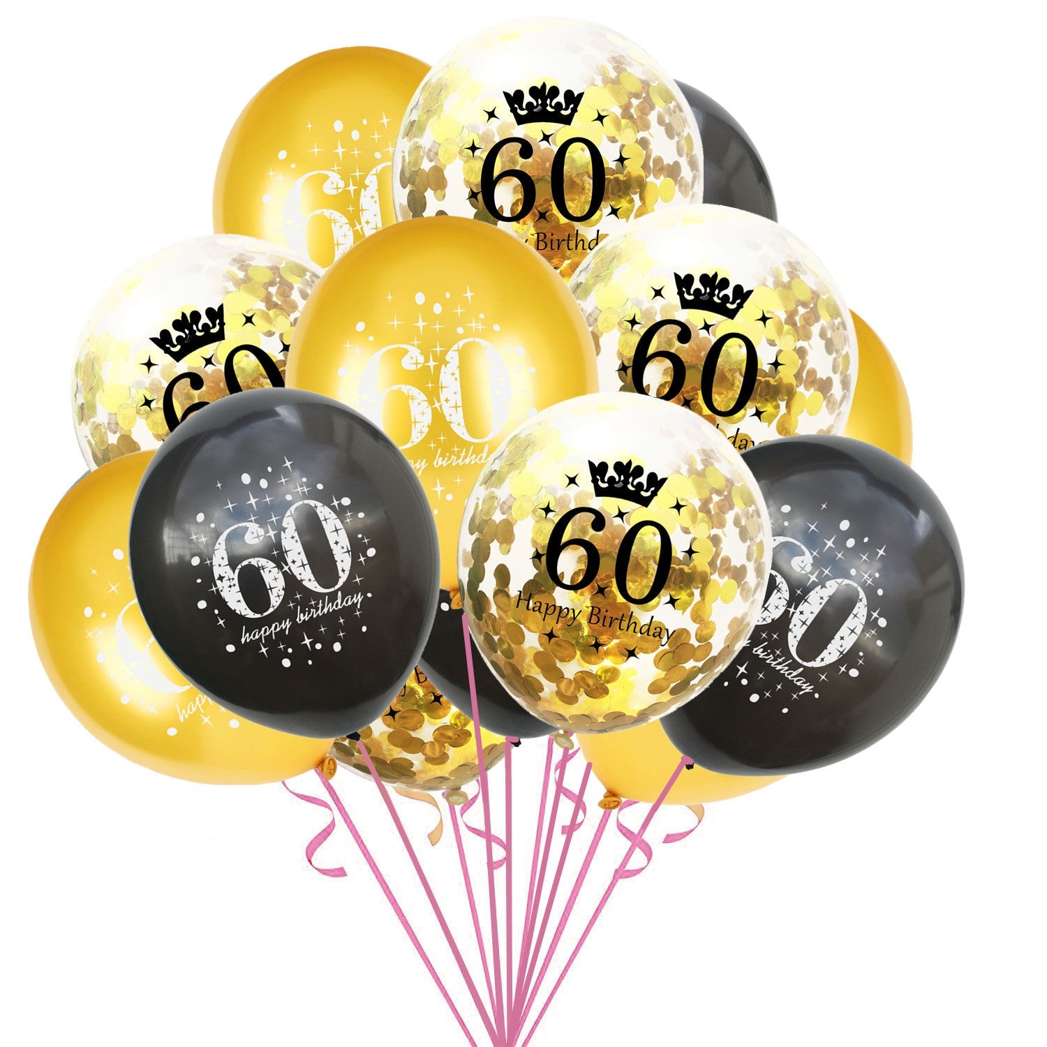 Adult Birthday Party One Year Old Balloon Confetti Set Combo