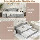 Twin Size Daybed with Trundle and Slats Support on Wheels