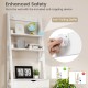 Vanity Desk Set with Flip Top Mirror, Hidden Storage Compartments and Cushioned Stool