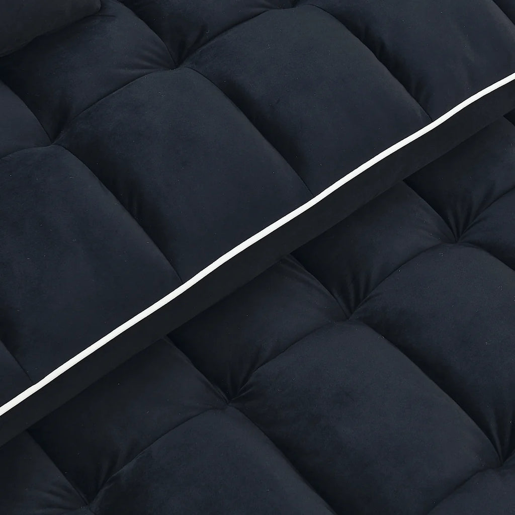 Fashionable modern and multi-functional foldable velvet sofa bed