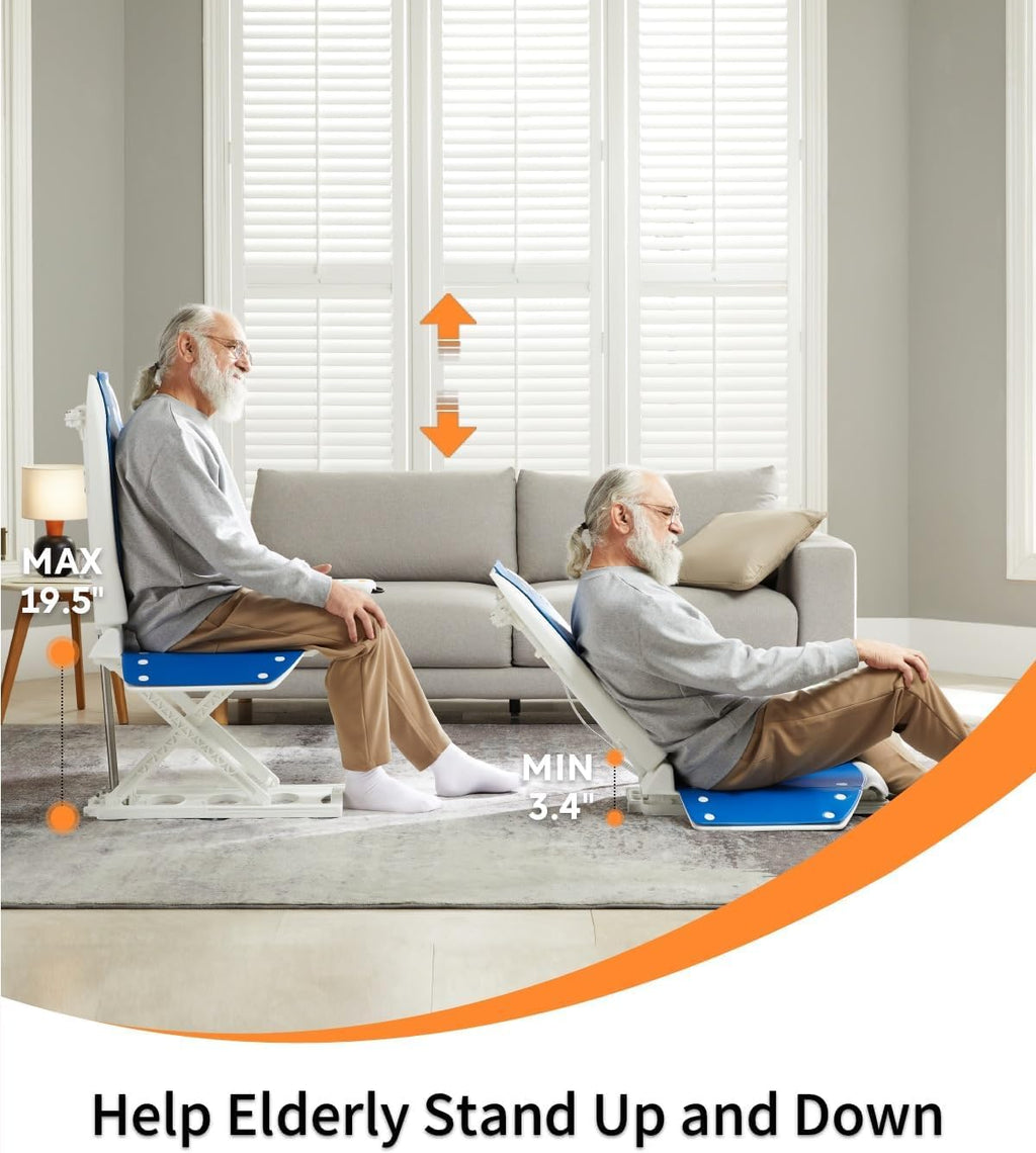 Electric Chair Lift, Get Up from Floor, Floor Lift for Elderly, Can be Raised to 20 ? Help You Stand Up Again, Support Up to 300 LBS, Item Weight 30 LBS