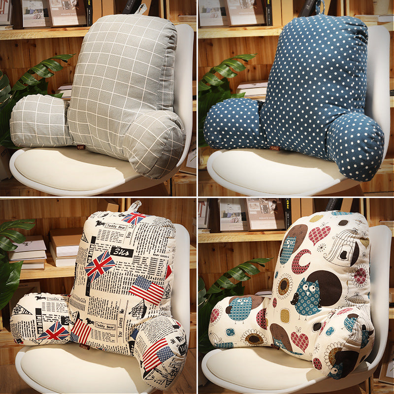 Office cotton and linen pillow