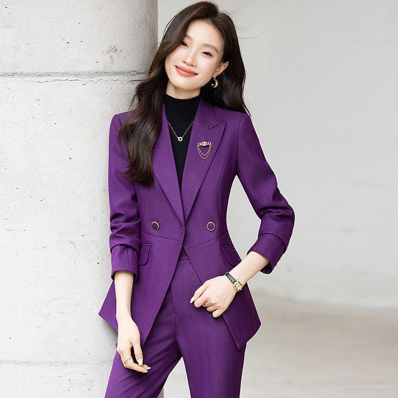 Women's Long-Sleeve Blazer With Collar