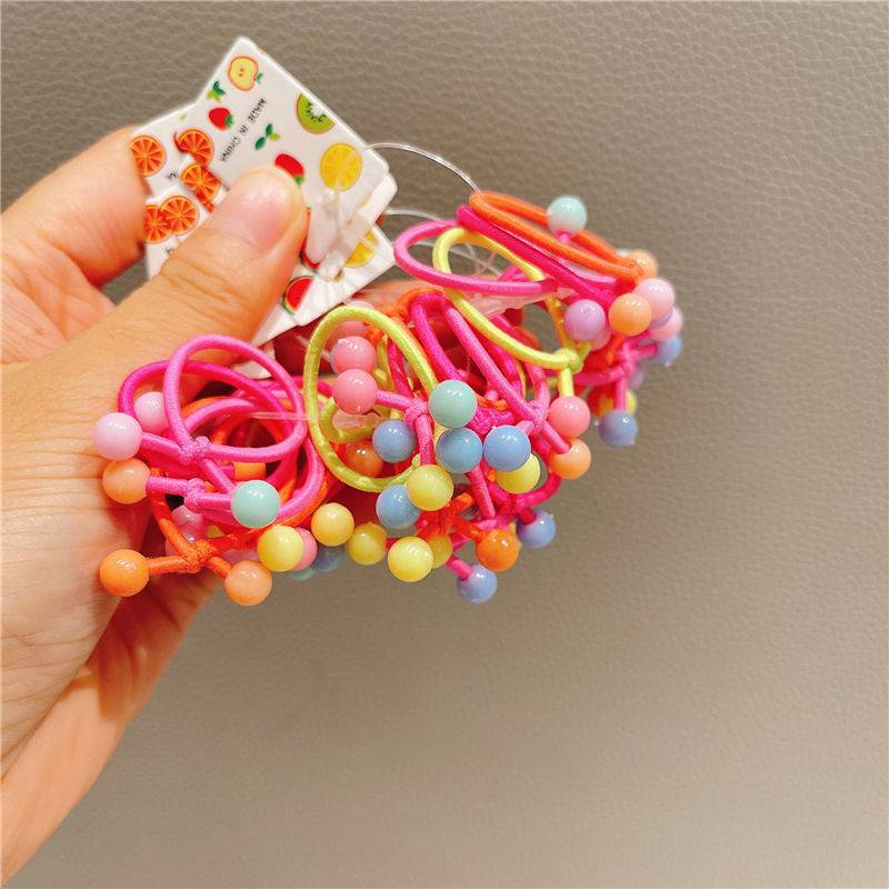 Baby Red Bead Hair Tie