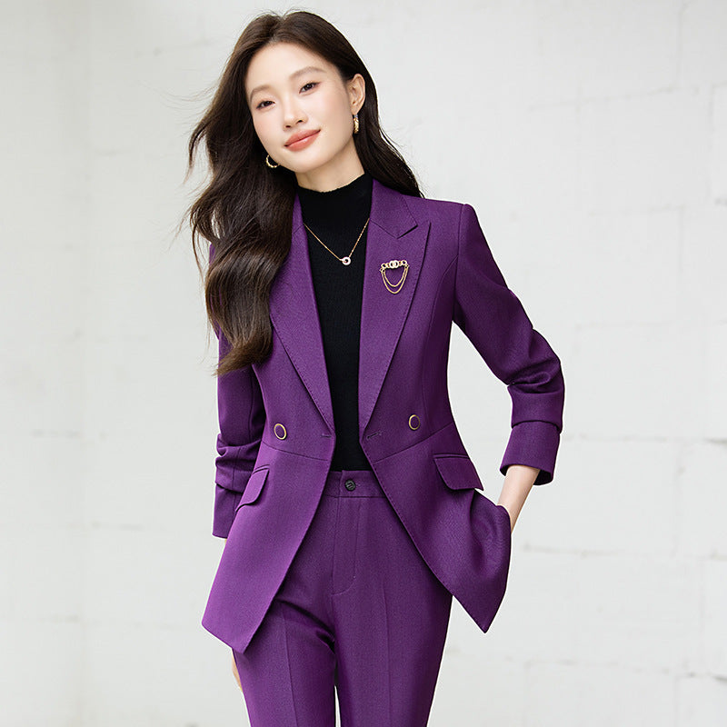 Women's Long-Sleeve Blazer With Collar