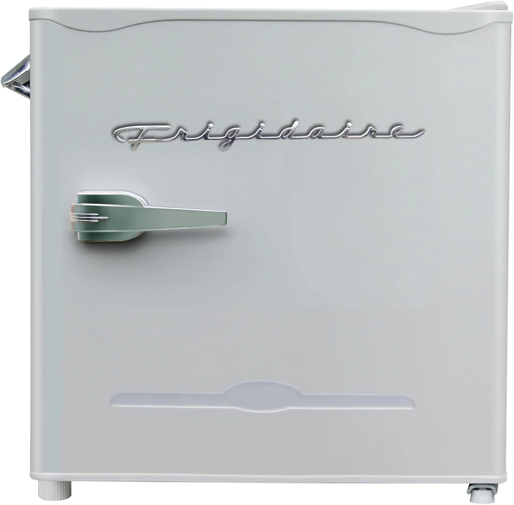 Frigidaire EFR176 Retro Compact Fridge with Chiller Mini Refrigerator with Built-in Bottle Opener for Office, Bedroom, Dorm Room or Cabin, 1.6 cu ft 16" D x 18" W x 18.5" H, Moonlight