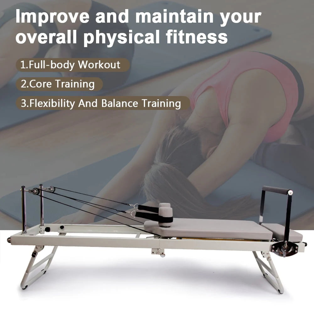 ARKANTOS Foldable Pilates Reformer, Pilates Machine & Equipment for Home use
