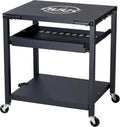 NUUK Outdoor Pizza Oven Table, Heavy Duty Rolling Prep Station with Three Shelves, 24′′x30′′, Stainless or Solid Steel