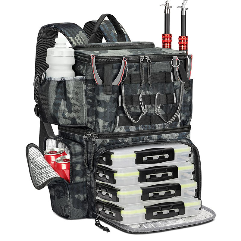 Large-Capacity Waterproof Oxford Cloth Fishing Backpack