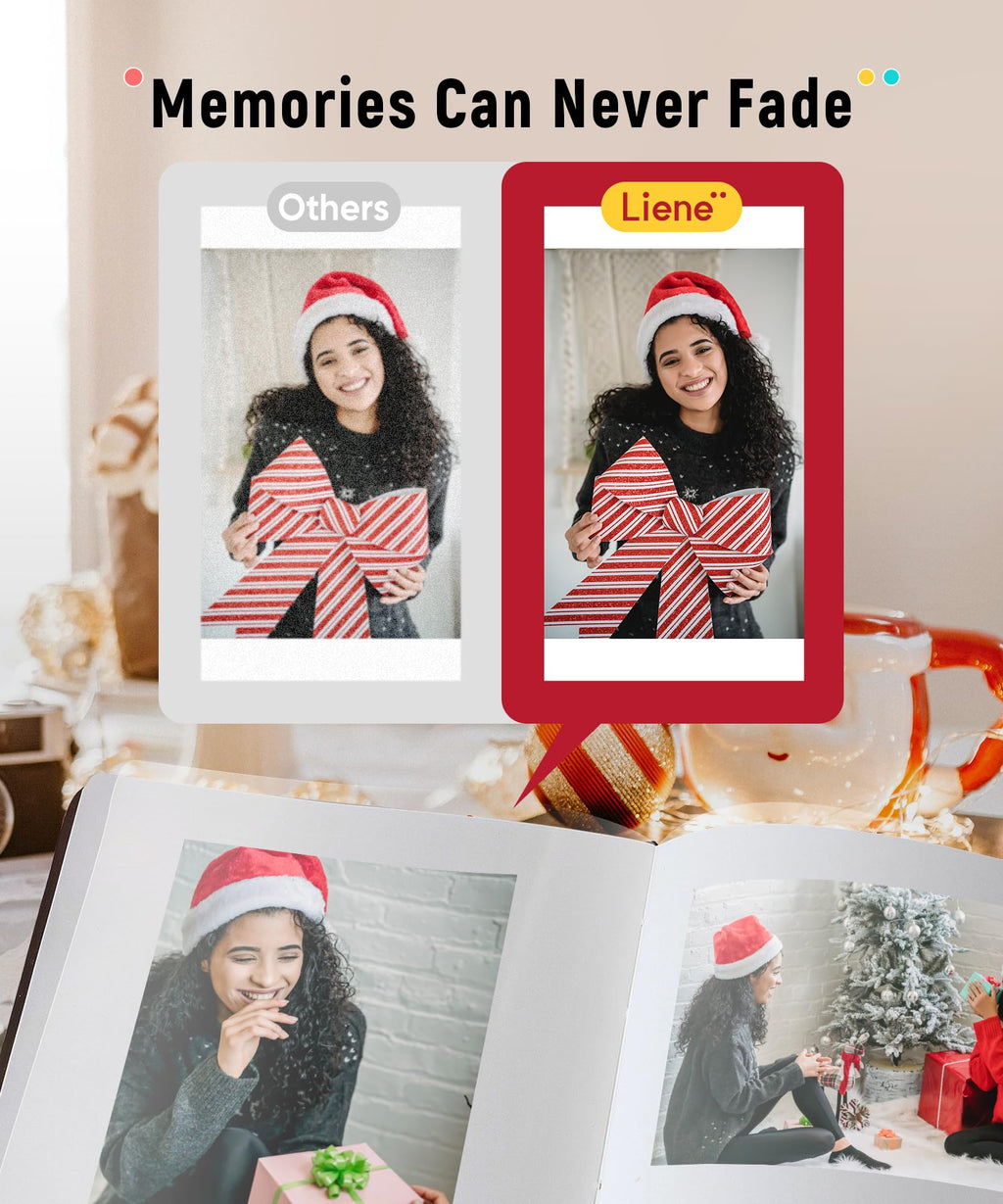 Liene 4×6 Photo Printer with Wi-Fi, 100 Sheets, Thermal-Dye Sublimation, for iPhone & Android