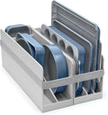 Nonstick Ceramic Bakeware Set (11 Pieces) - Baking Sheets, Assorted Baking Pans, Cooling Rack, & Storage - Aluminized Steel Body - Non Toxic, PTFE & PFOA Free - Navy