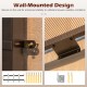 Wall-Mounted Patio Gazebo Large Outdoor Hardtop Pergola with Sloped Polycarbonate Roof