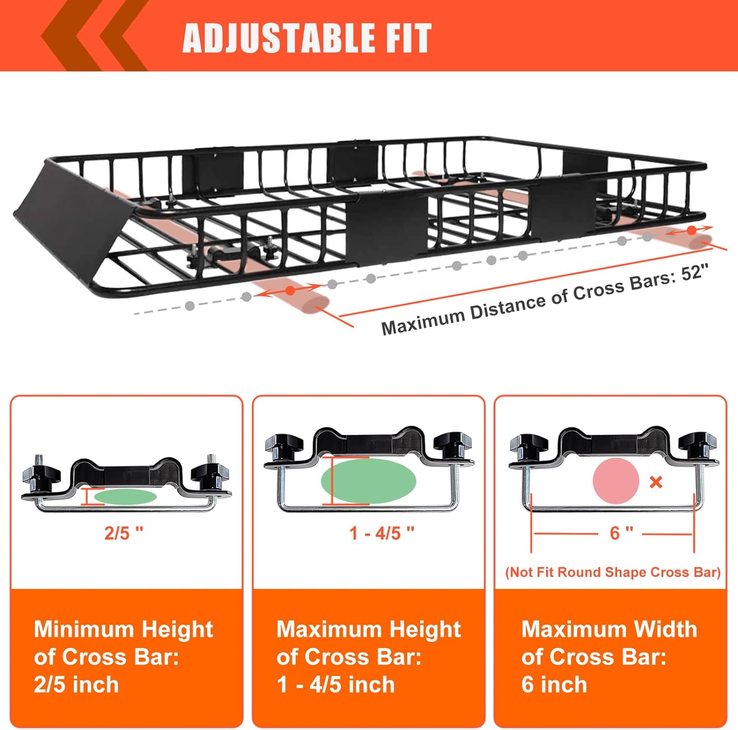 Folding hitch mounted cargo basket 60" With hook stabilizer, net and straps