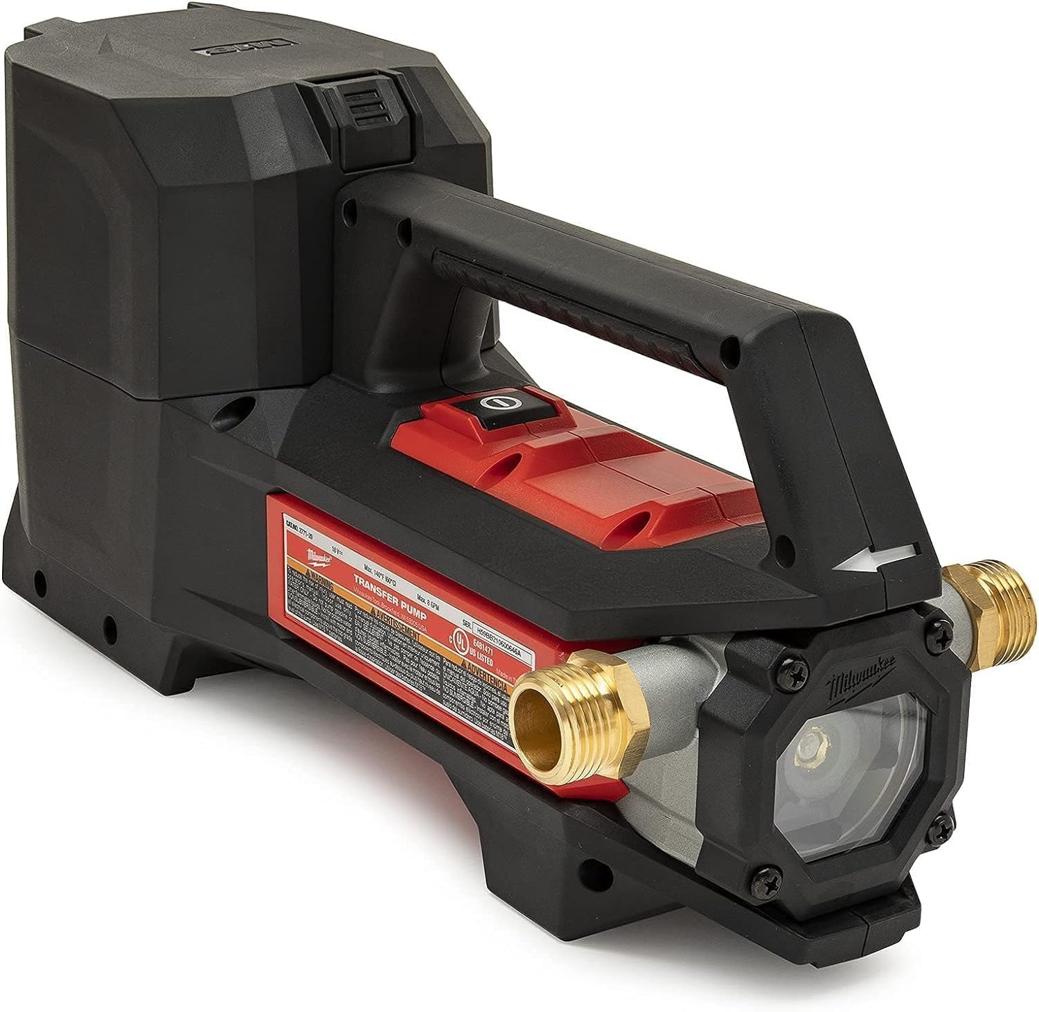 Milwaukee M18 2771-20 Battery-Powered Above Ground Water Pump, 8 GPM, 18V, Black