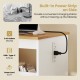 Sewing Machine Table with Charging Station and Lockable Casters