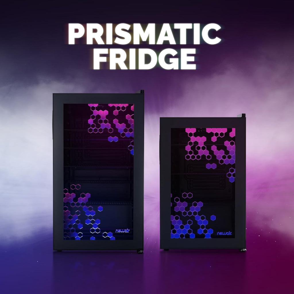 Beverage Refrigerator Cooler | 126 Cans Free Standing with Right Hinge Glass Door | Mini Fridge Beverage Organizer Perfect For Beer, Wine, Soda, And Cooler Drinks