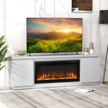 Fireplace TV Stand for TVs up to 80 Inch with 3 Adjustable Shelves