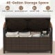 Outdoor Storage Bench Deck Box Patio Furniture with Cushion