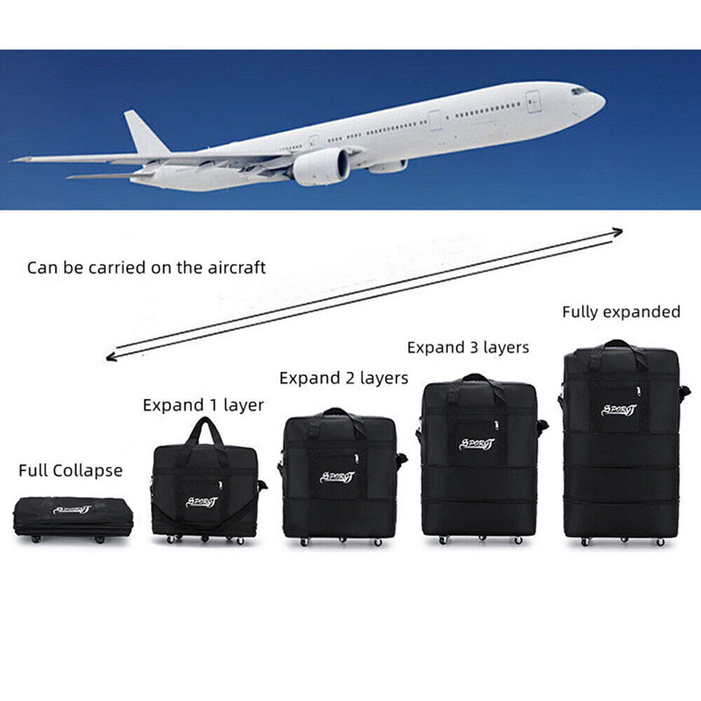42  Extra Large Lightweight Luggage Trolley Suitcase Travel Bag H V6F9