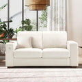 Hanherry 89" Sofa for Living Room, Modern Comfy Sofa with Medium Firm Seat Cushion, Removable Cover,Wide Armrest,USB/Type-C Port,Chenille Fabric Couches for Small Space,Apartment