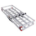 500LBS Capacity Hitch Cargo Carrier Fits 2" Receiver, 60" x 22" x 7" Mount Luggage Rack, Aluminum Trailer Vehicle Cargo Basket for SUV Truck Car