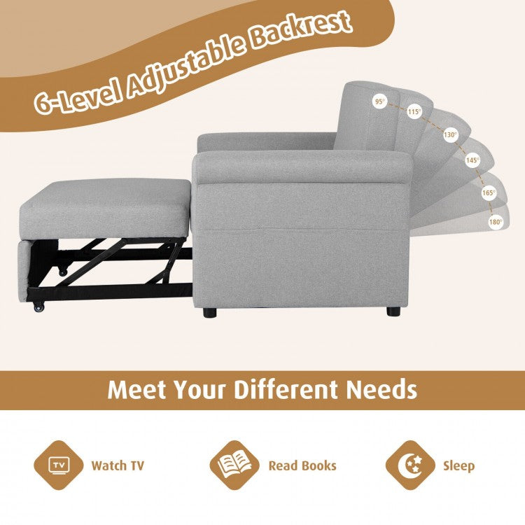 3-in-1 Pull-out Convertible Adjustable Reclining Sofa Bed