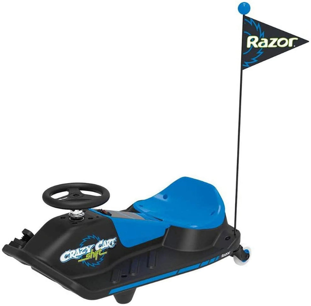 Razor Crazy Cart Shift - 12V Electric Drifting Go Kart for Kids - New High/Low Speed Switch and Simplified Drifting System