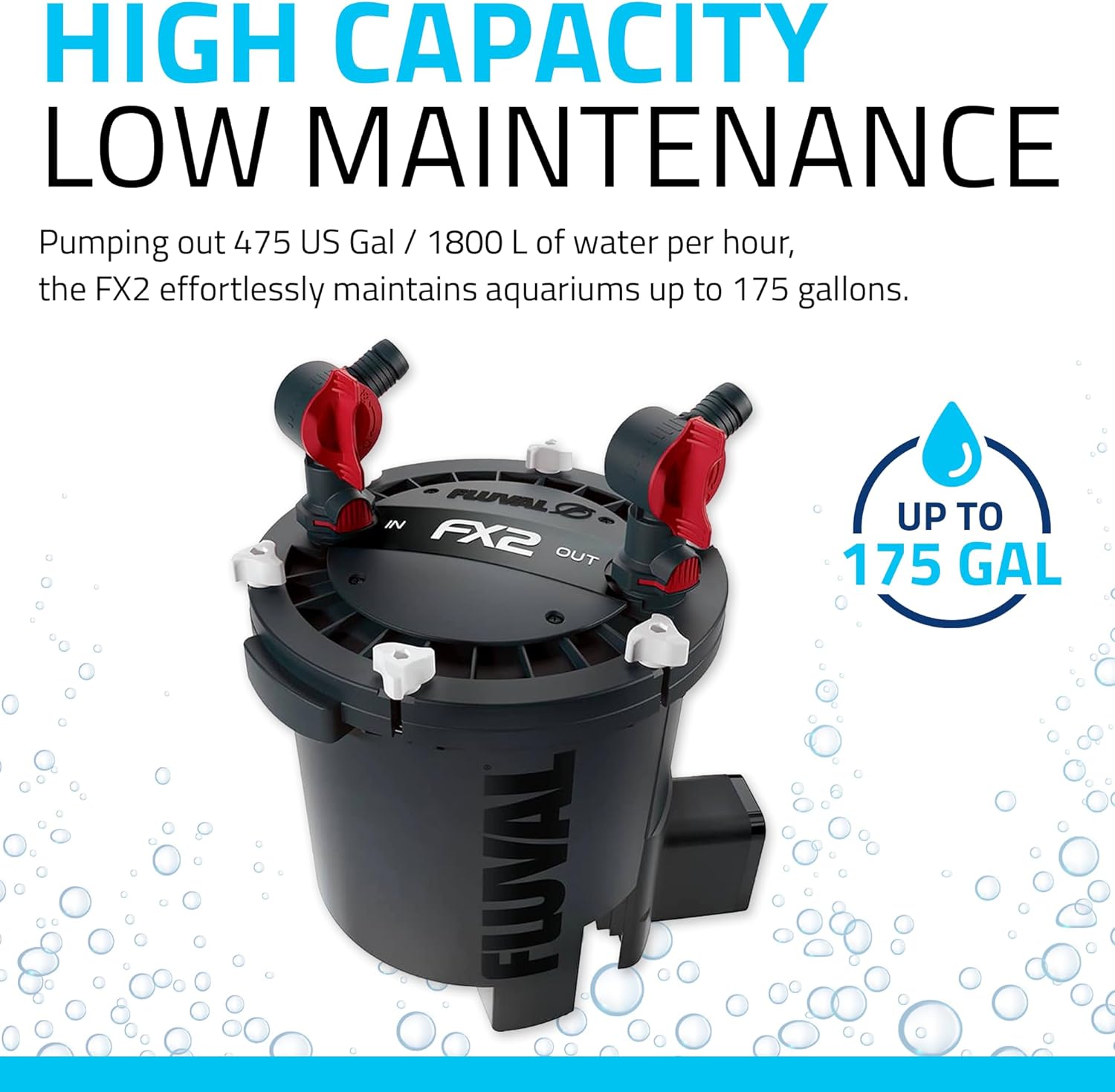 High Performance Aquarium Filter, Canister Filter for Aquariums up to 400 Gal.
