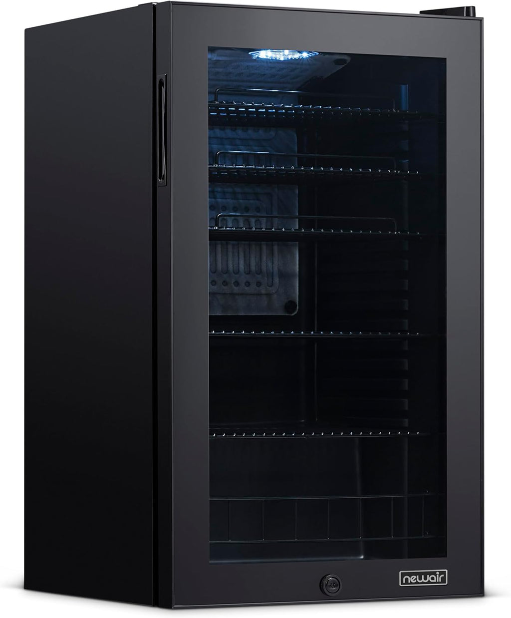 Beverage Refrigerator Cooler | 126 Cans Free Standing with Right Hinge Glass Door | Mini Fridge Beverage Organizer Perfect For Beer, Wine, Soda, And Cooler Drinks