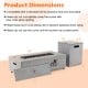 42 Inch 50,000 BTU Outdoor Rectangular Fire Table with Tank Holder