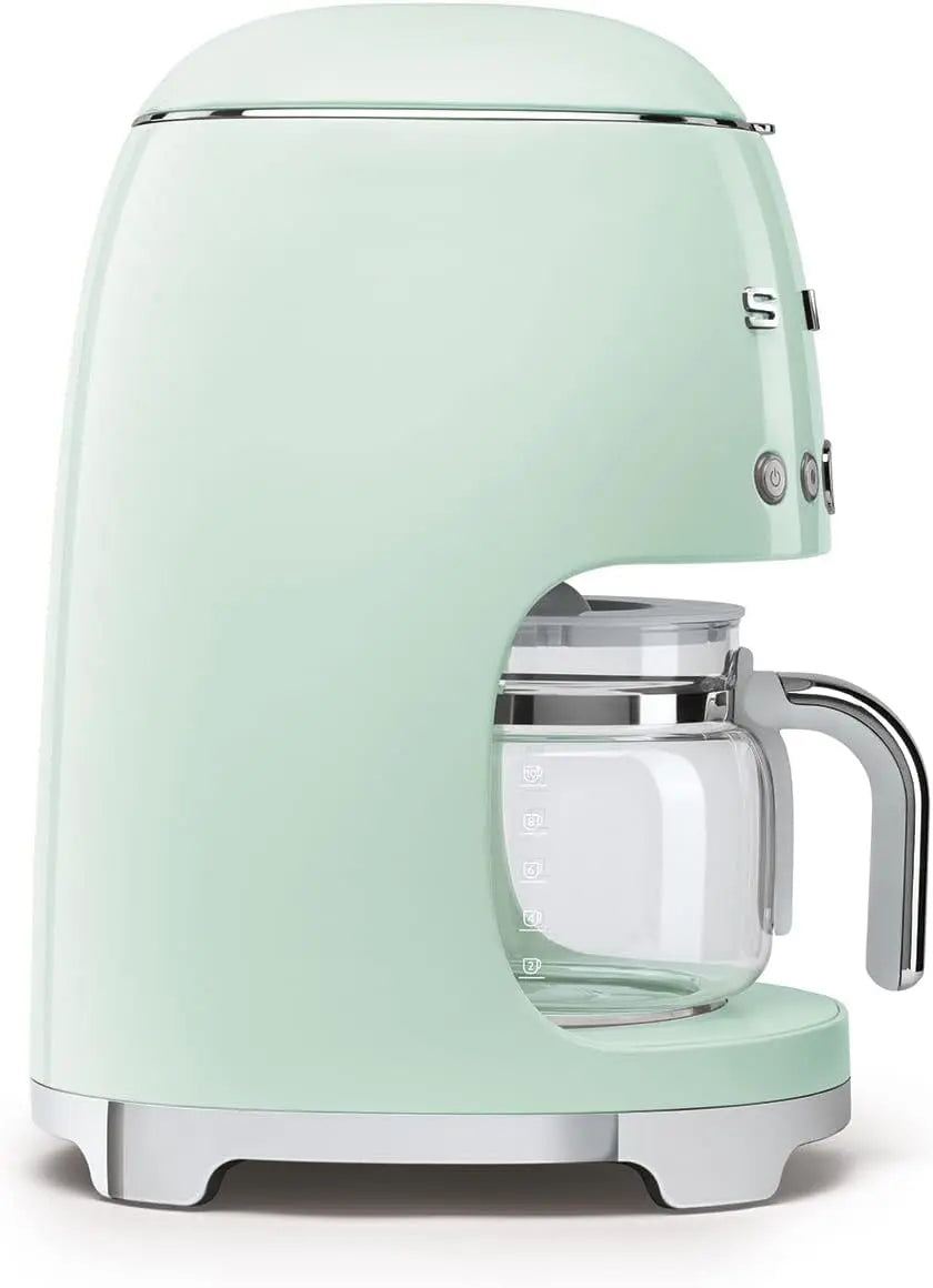 Smeg 50's Retro Style Aesthetic Drip Filter Coffee Machine, 10 cups, Pastel Green