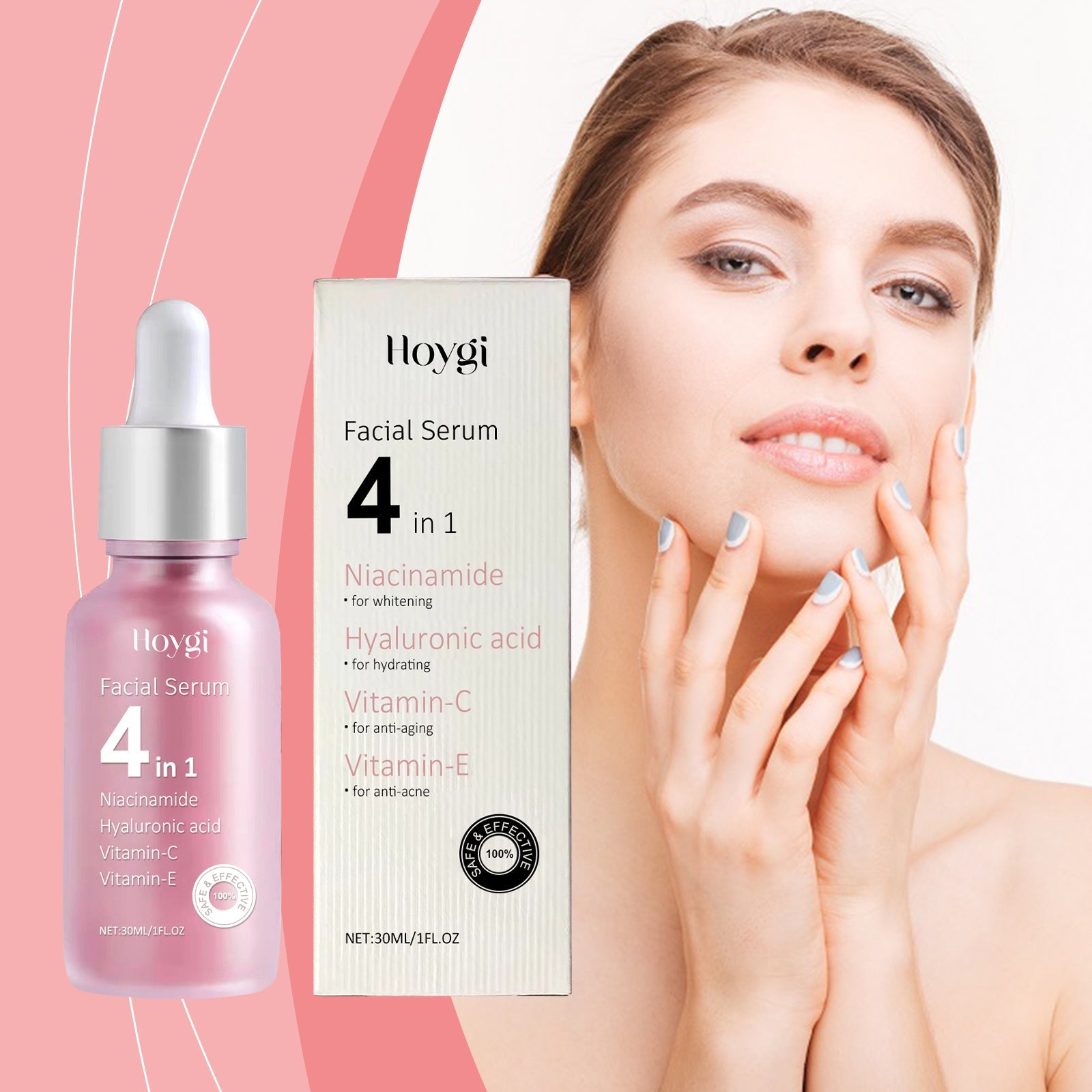 Hoygi 4 In 1 Moisturizing Essence Facial Moisturizing, Hydrating, Beauty And Even Skin Tone Multi-Effect Skin Care Essence