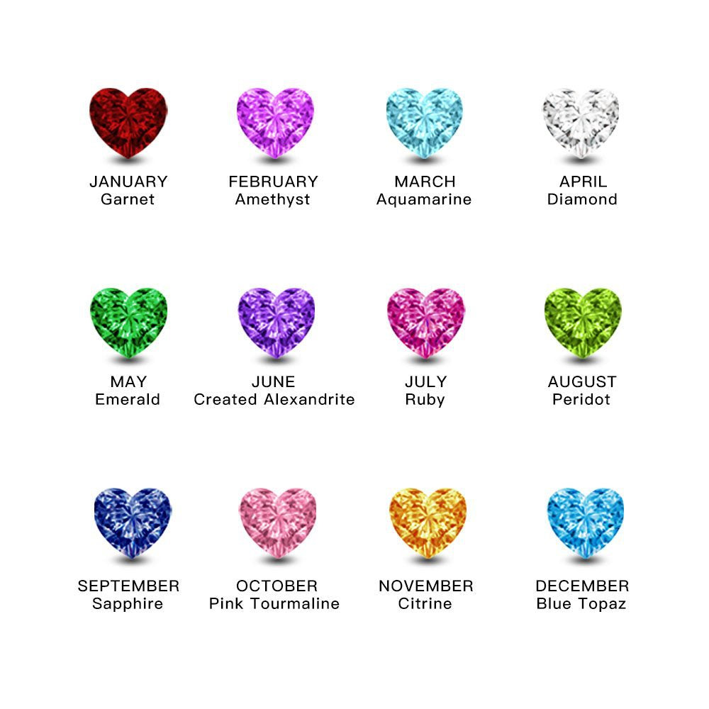 12 Color Birthstone DIY Engraved Ring
