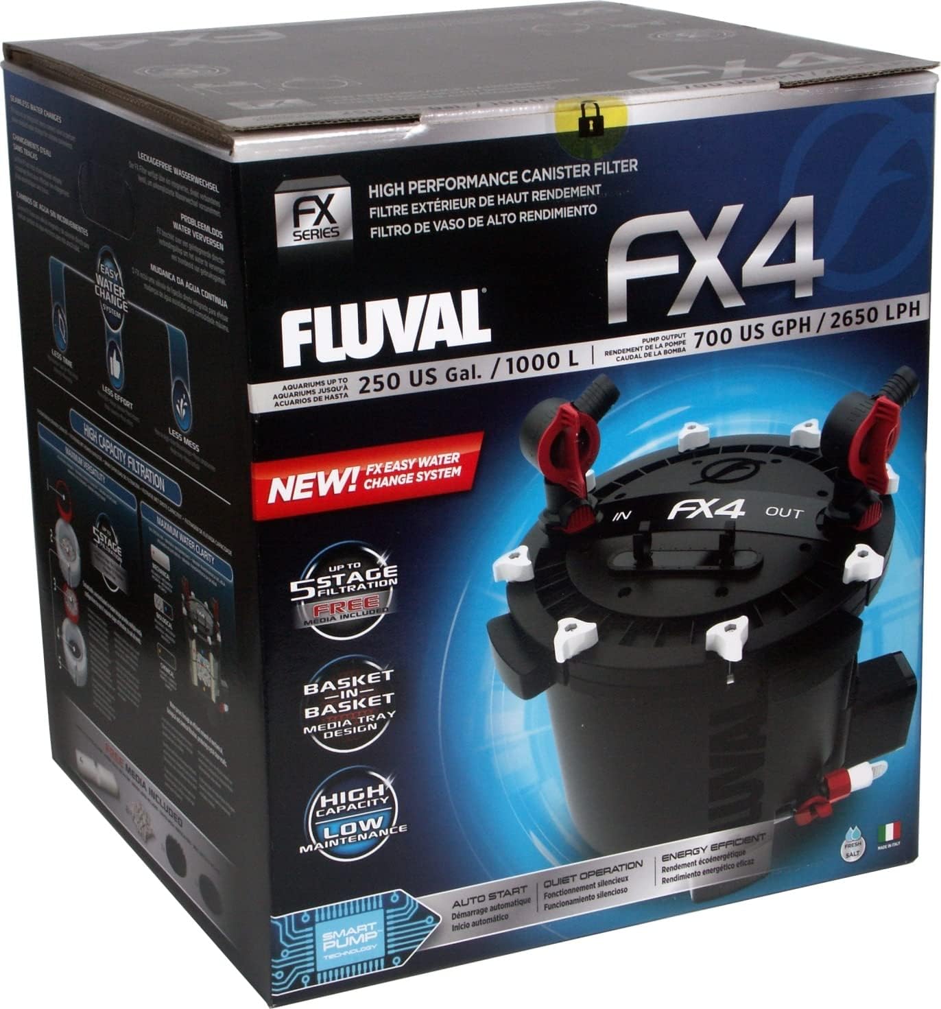 High Performance Aquarium Filter, Canister Filter for Aquariums up to 400 Gal.