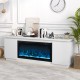 Fireplace TV Stand for TVs up to 80 Inch with 3 Adjustable Shelves
