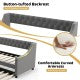 Twin Size Daybed with Trundle Sofa Bed with Curved Armrests and Backrest