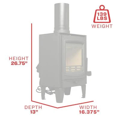 US Stove 750 Sq. ft. Tiny Wood Stove