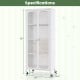 Storage Cabinet with Wheels and Adjustable Shelves