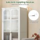 Storage Cabinet with Wheels and Adjustable Shelves