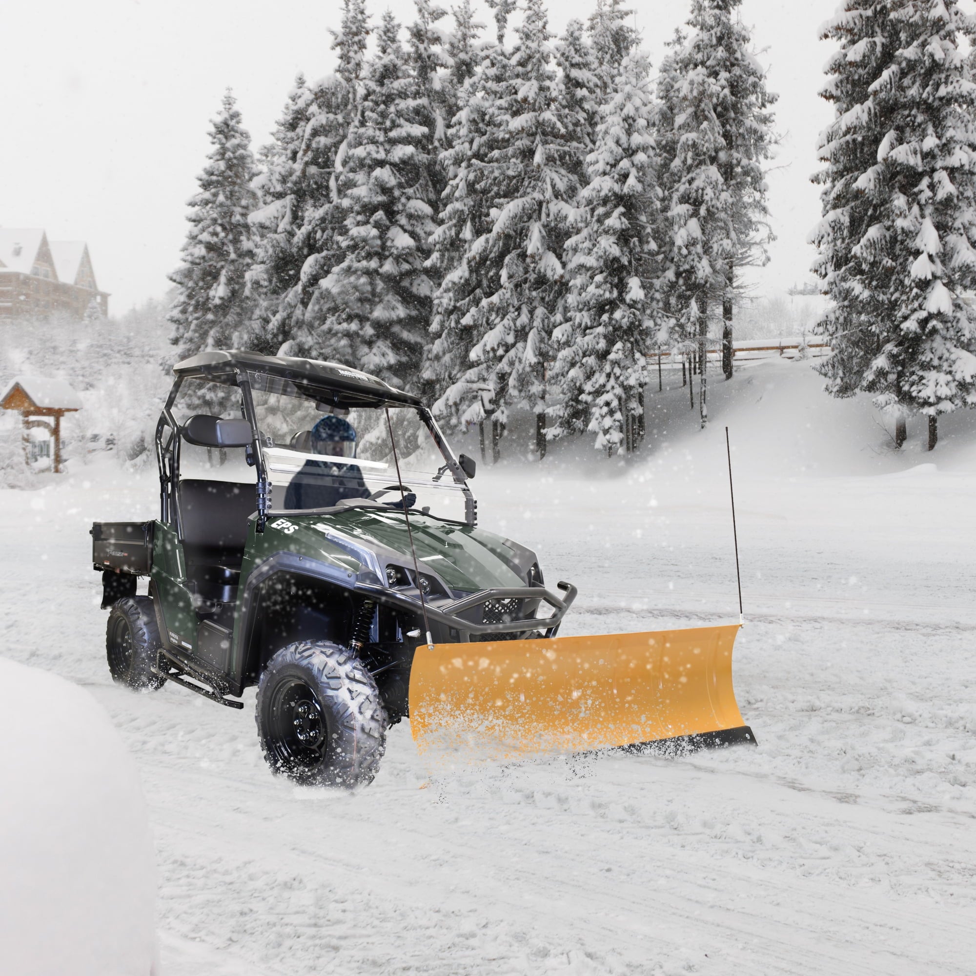 Massimo 60′′ Universal Snowplow Blade Attachment for UTV/ATV – Durable, Adjustable, Polaris-Compatible