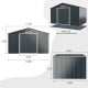 11 x 8 Feet Metal Storage Shed for Garden and Tools with 2 Lockable Sliding Doors